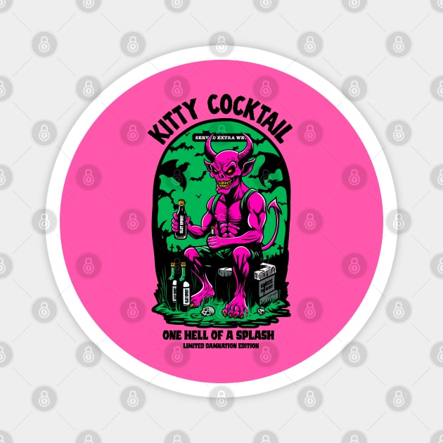 KITTY COCKTAIL Magnet by artslaves